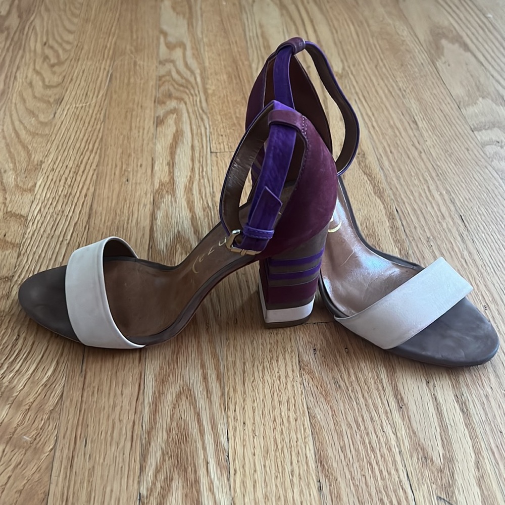 Multi Color Block Heel Vicenza Sandal Size 38 - image 5